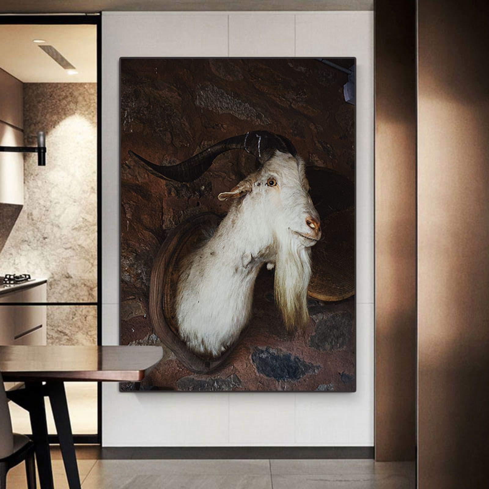 ヤギの油彩画　油絵　動物画　インテリア 61pPir3WWyL._UF350,350_QL50_.jpg